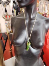 Uncut Gemstone Pendant, Enchanted Necklace Spirit Companion, Magic Portal Raw Stone Amulet, Forest Spell Jewelry Talisman