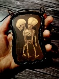 Voodoo Shadows Amulet Spell, Skull Skeleton Cranium Cursed Talisman, Magic Power Evil Eye Pendant