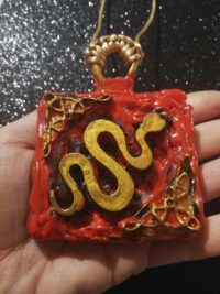 Snake Necklace Talisman, Celestial Feng Shui Amulet, Magic Symbol, All Seeing Eye Pendant