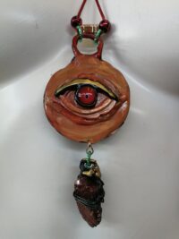 Dragon Eye, Satanic Necklace Satan Satanist Symbol, All Seeing Eye, Devil Pendant, Goth Jewel, Good Luck Talisman Charm