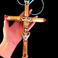 Satanic Necklace, Baphomet Upside Down Cross, Antichrist Inverted Cross Rosicrucian, Fingers Sigil of Lucifer Satan 666