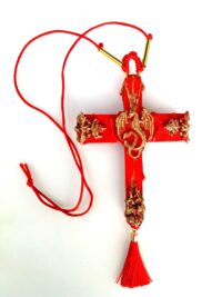 Dragon Crown, Lucifer Cross Amulet, Gold Baphomet Crux, Sigil of Satan Pendant Witchcraft Symbols