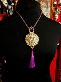 Dragon Eye Amulet, Evil Protection Talisman Pendant, Occult Magick Witch Jewelry Sun and Moon