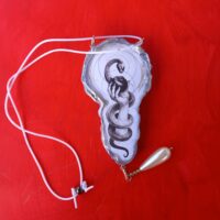 Evil Eye Amulet, Snake & Apple Talisman Totem, Spiritual Occult Jewelry Wealth Protection Good Luck