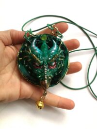 Dragon Head Amulet, Evil Eye Lucky Charm, Celtic Symbol Talisman Occult Jewelry Viking Protection