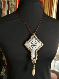 Alchemy Cross, Gothic Talisman Medieval Templar, Rosicrucian Witchcraft Symbols, Sacred Amulet Gold Bee Pendant