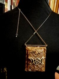 Esoteric Jewelry, Luciferian Magic Baphomet Talisman, Triple Moon Gothic Necklace, Satanic Symbol Lucifer Pendant