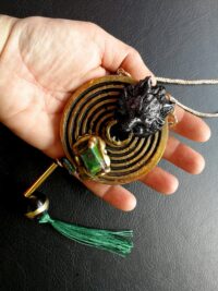 Black Wolf, Necklace Pendant Charm Wild Animals, Forest Wildlife Talisman Spirit Guide Protection Amulet