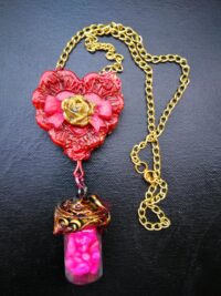 Love Amulet of Desire, Attraction Spell Jar Vial Charm Passion Irresistible Aura Talisman Heart Protection