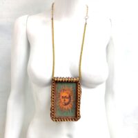 Sun and Moon Celestial Necklace, Amulet Alchemy Symbols Good Luck, Talisman Pendant Magic Power