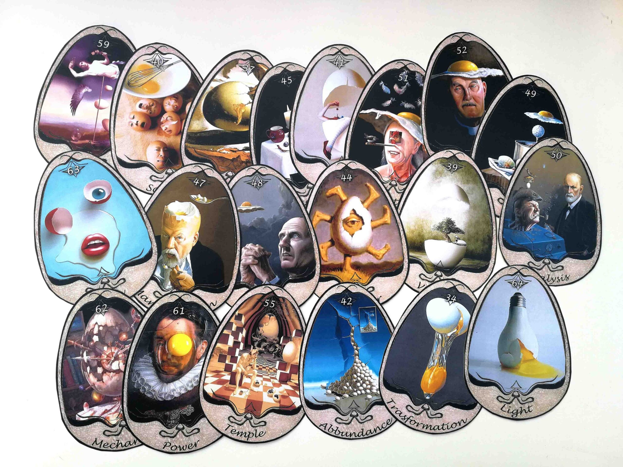 Egg Tarot, Tarot Cards Deck, Major Minor Arcana, Limited Edition, Divination Vintage Oracle, Cartomancy, Reading Psychic