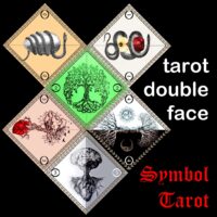 double face symbol tarot cards deck rare limited edition handmade collectible gypsy art curiosity divination vintage antique oracle + Ebook