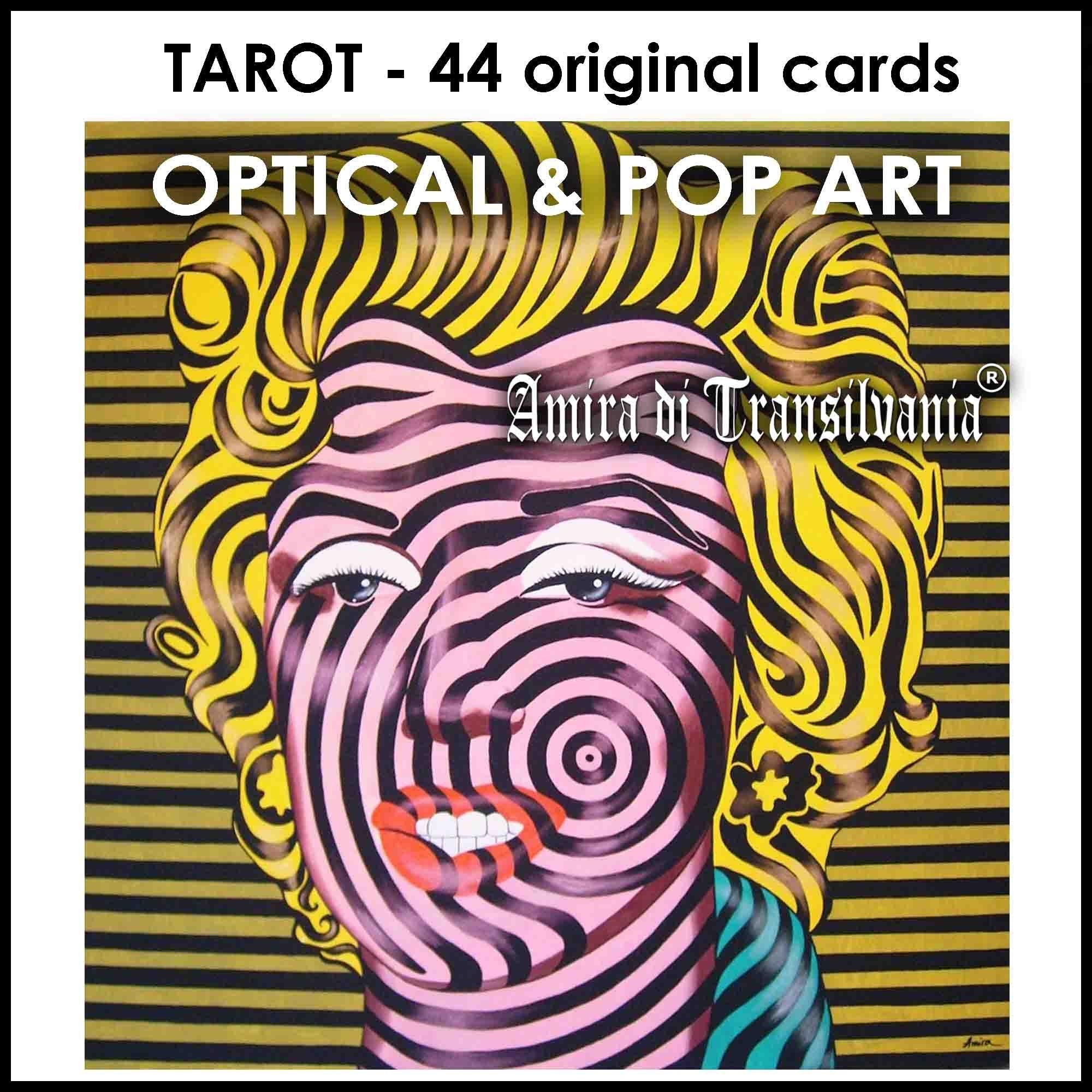tarot card deck, pop art, oracle, divination, magic card set, major arcana, sibyl, fortune teller, cartomancy, guidance