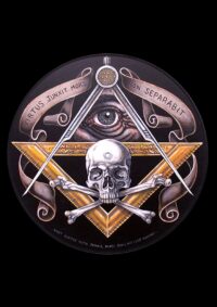 Masonry Symbol, Fraternal Mason Necklace, Masonic Talisman, Illuminati Triangle All Seeing Eye, Freemason Amulet Pendant
