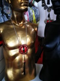 Red Evil Eye, Protective Talisman Pendant, Occult Protection Satanic Amulet, Satan Jewels Good Luck