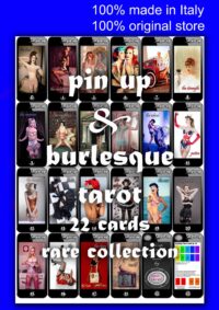 Pin up, Burlesque Rockabilly Tarot Cards Vintage, Sexy Image Nude Woman, Naked Body Boudoir Photography Erotic Pinup