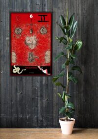 Dark Academia, Gothic Aesthetics Wall Frames, Art Decor Witchcraft Symbol, Framed Painting Love Heart