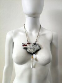 White Wolf, Necklace Pendant Charm Wild Animals, Forest Wildlife, Talisman Spirit Guide Protection Amulet