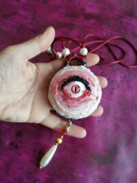 Amber Djinn Spirit Vessel Amulet – Prosperity, Protection & Manifestation Talisman Evil Eye Occult Jewelry Witchcraft