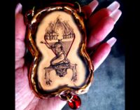 Dragon Amulet Talisman, Dungeons and Dragons Japan Kanji Jewelry, Japanese Deity Necklace Oriental Ouroboros Snake
