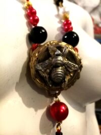 Queen Bee, Protective Talisman Pendant, Good Luck Charm Attraction Money Prosperity, Amulet Wealth & Richness Witchcraft