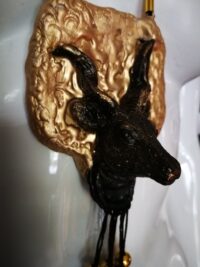 Capricorn Necklace Zodiac Sign Jewelry, Black Goat Pagan Pendant, Amulet Charm Symbol Esoteric Talisman