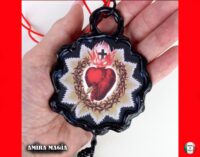 Love Talisman, Burning Heart Ex Voto Protection Talisman, Religious Amulet Loveling Sacred Symbols Religion