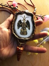 Satanic Talisman Sigil of Baphomet Magic Templar, Magick Devil Horn Necklace, Satanist Symbol Lucifer