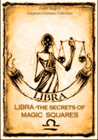 Antique Book, Occult Magic Square, Kabbalah Numerology Astrology Grimoire, Zodiac Horoscope Alchemy Symbols Libra Sign