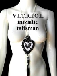 Black Rooster, Magic Talisman Bird Amulet, Witchcraft Vitriol Symbol Pendant, Gothic Occult Esoteric Jewelry