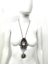 Hecate Goddess, Cursed Doll Magic Talisman, Haunted Witch Witchcraft Pendant, Gothic Cathedral Jewelry Necklace