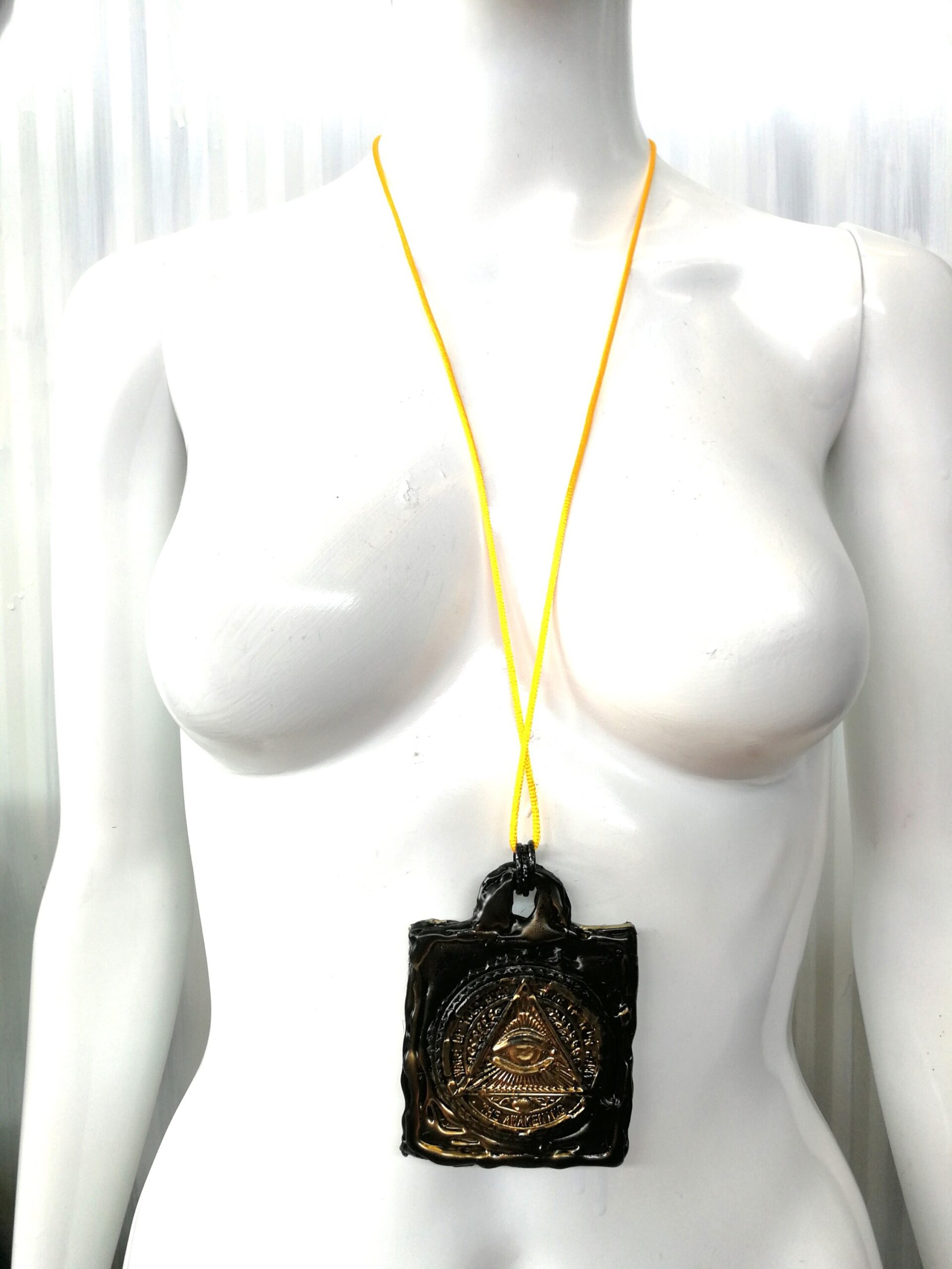 Masonry Symbol, Fraternal Mason Necklace, Masonic Talisman, Illuminati Triangle All Seeing Eye, Freemason Amulet Pendant