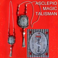 Symbol of Medicine, Rod of Asclepius, Asclepio Talisman Protective Amulet, Farmacy Sign Snake on the Cup