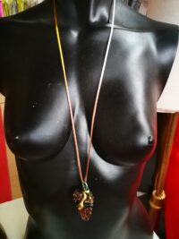 Vampire Energy, Uncut Gemstone Pendant, Blessing Bat Spell Protection Amulet, Magic Talisman Spiritual Raw Stone