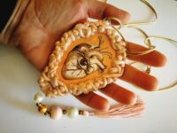 Love Attraction Amulet, Anatomical Heart Talisman, All Seeing Eye Magic Power Pendant Occult Protection