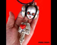 Voodoo Doll, Dark Magic Talisman Cursed Haunted Witchcraft, Pendant Witch Jewelry Skull Skeleton Amulet