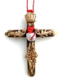 Satanic Cross, Little Devil Pendant in Deviled Egg, Sigil of Lucifer Satan Baphomet, Royal Crown Artcraft Esoteric Jewelry