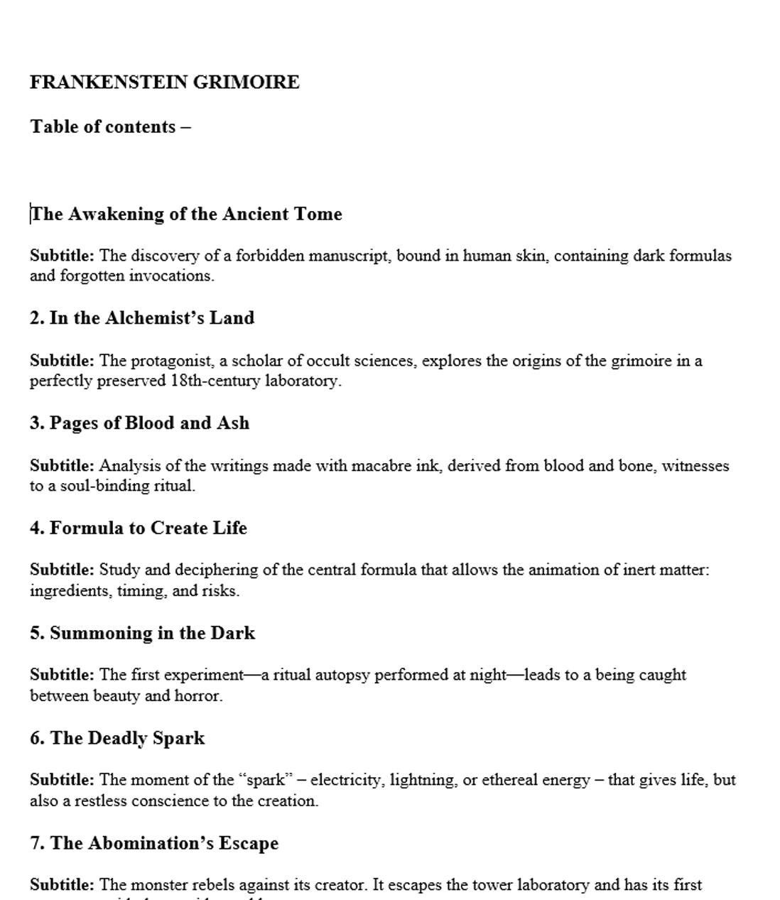 Victor Frankenstein Grimoire Book, Occult History Magick, The Alchemist Create Life Forever, Horror Gothic Literature