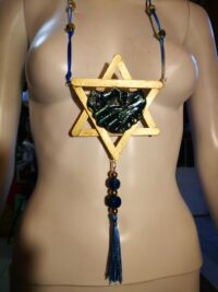 David Star Necklace Brotherhood Talisman, Amulet of Omnipotence's Shadow Flame, Mystical Jewish King Solomon Hebrew