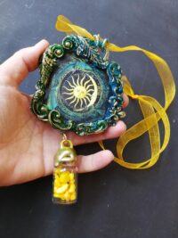 Sun and Moon, Magical Power Pendant, Magic Talisman Astrological Symbol, Urn Stones Jewelry Amulet