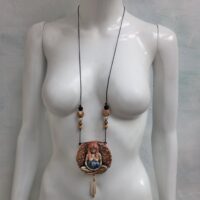 Mother Earth, Woman Protection Amulet, Goddess Gaia Talisman, Ouroboros Snake Wealth Richness Money Attraction Jewelry