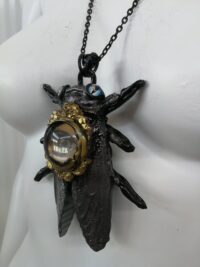 Cicada Necklace - Luck Mexican Magick Amulet Attract Money Wealth Abundance Path to Success & Rich Life