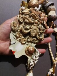 African Necklace Pendant, Voodoo Witch Spiritual Amulet, Dark Magic Cursed Talisman Haunted Witchcraft Jewelry