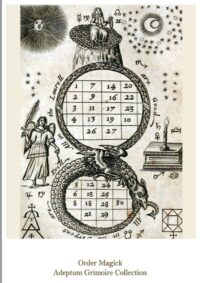 Antique Book Occult Astrology Symbol, Kabbalah Magic Square Personality Traits, Zodiac Horoscope Scorpio Sign Scorpion