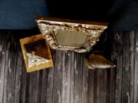 Egyptian Pyramid Altar Decor, Eye illuminati Symbol Magic Mirror, Witchcraft Decoration Ritual Set Witch Wizard Obelisc