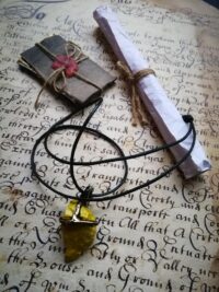Become a Witch - Shadow Enhanced Necklace, Uncut Gemstone Pendant, Magic Portal Raw Stone Amulet Spirit