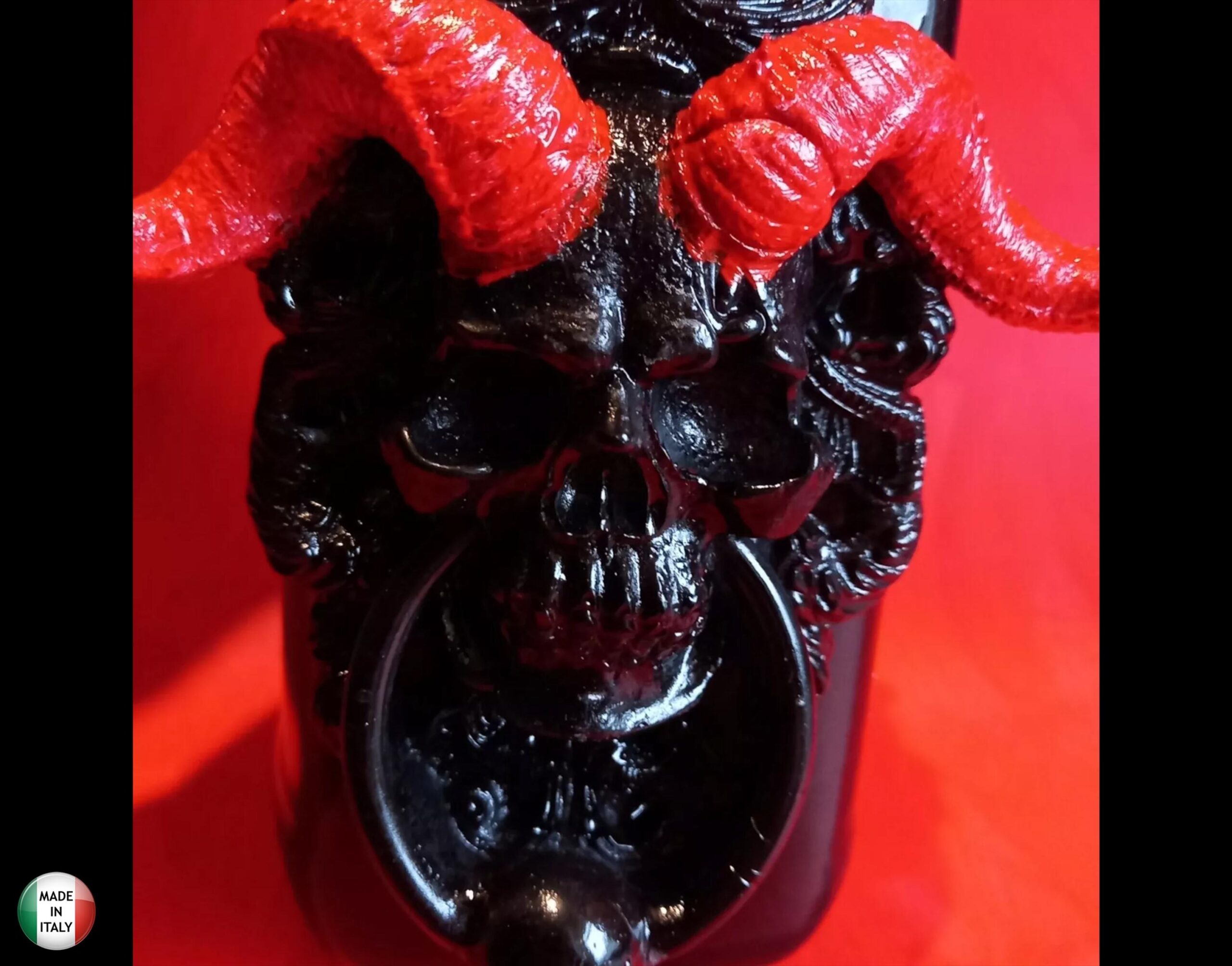 Black Goat Apothecary Cabinet Vintage Baphomet, Spell Jar Satanic Potion Bottle, Satan Elixir of Life Forever Lucifer
