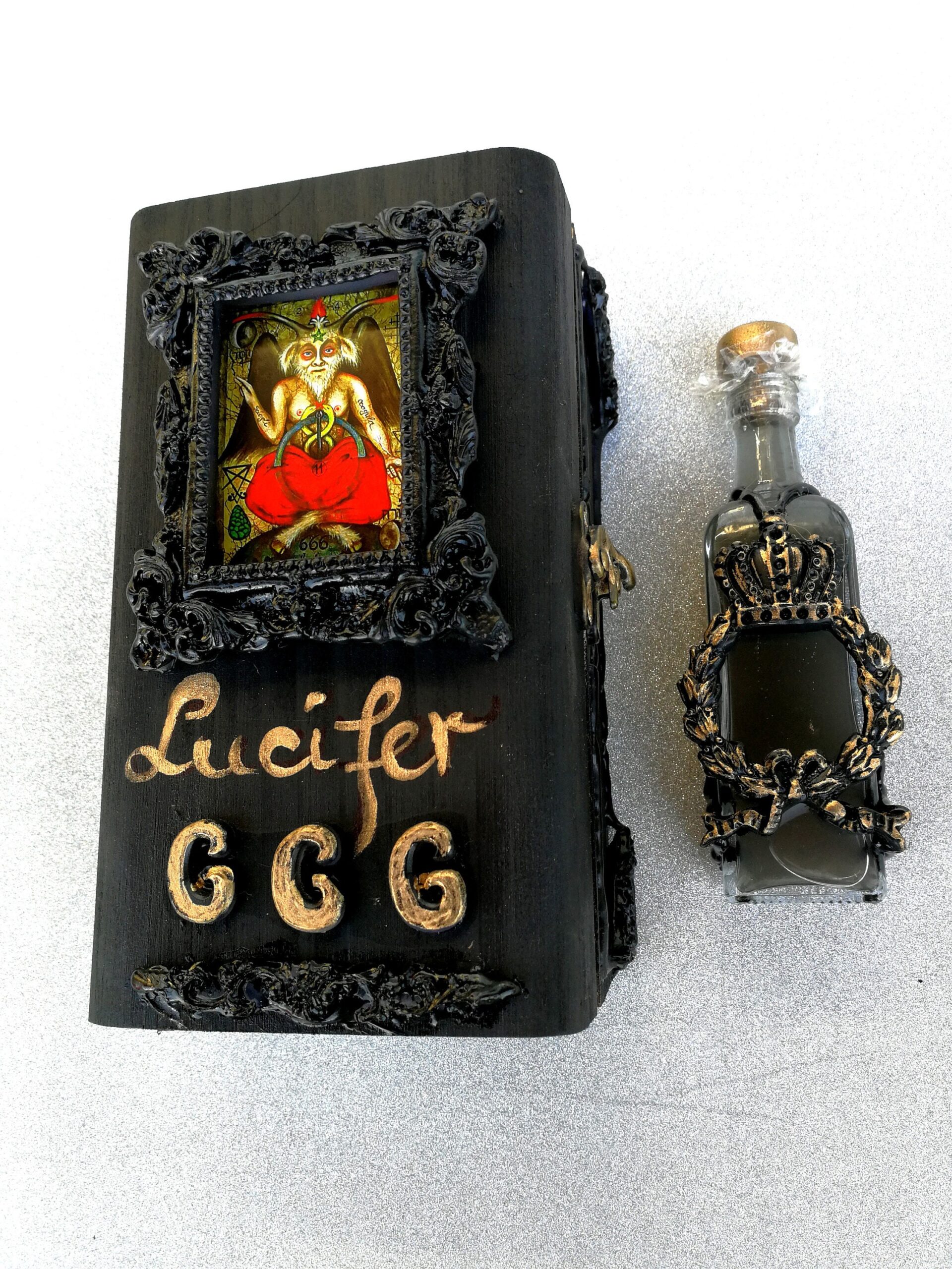 Custom Perfume Women Men, Eau de Parfume Magic Vintage Bottle Fragrances, Baphomet Essence Satan Secret Formula Lucifer