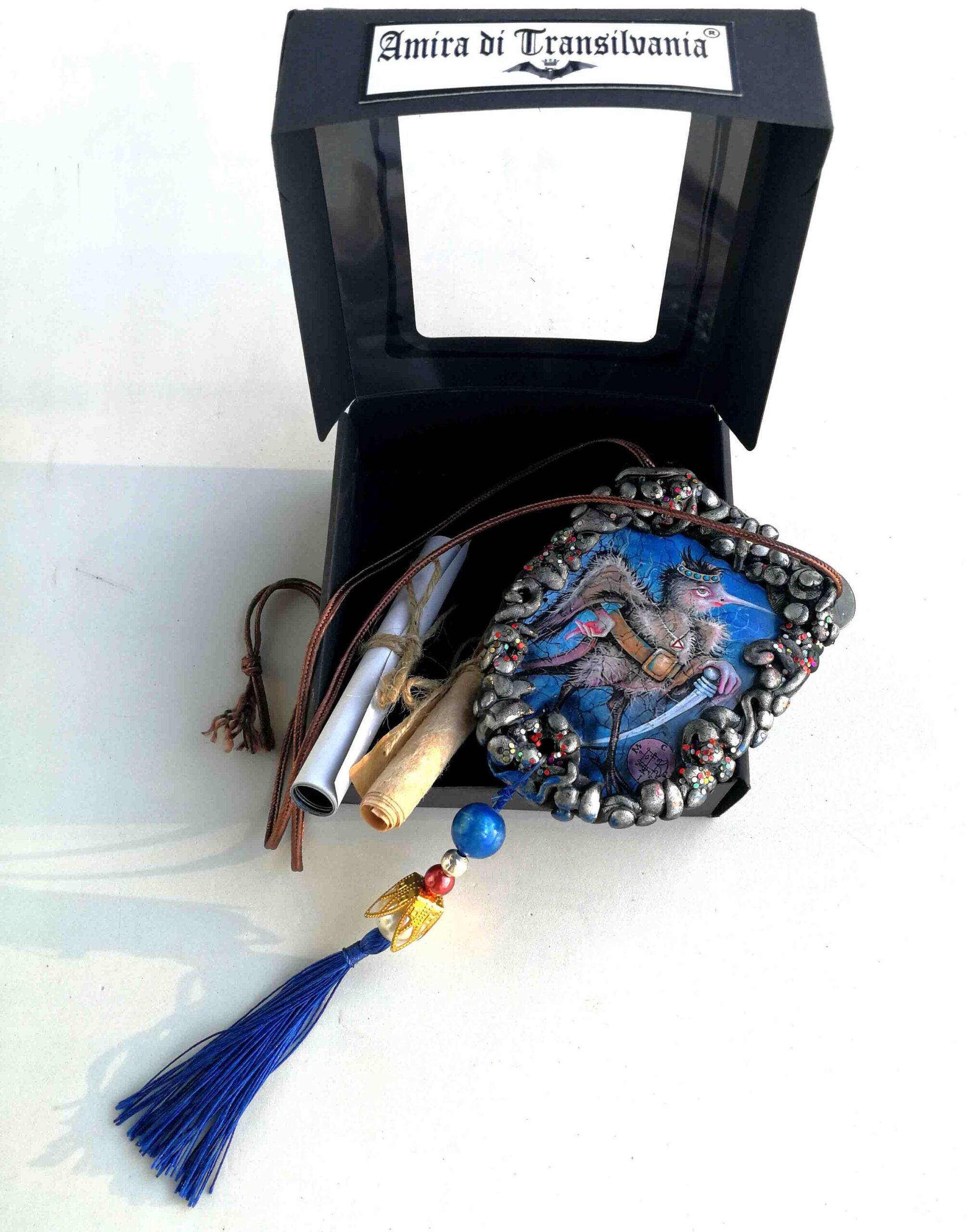Caim Demon, Protective Talisman Amulet Evil Eye, Gothic Occult Jewelry, Witchcraft Lemegeton Ars Goetia