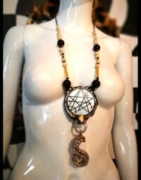 Necronomicon Seal Cthulhu Mythos, Lovercraft Occult Necklace Magic Talisman, Esoteric Amulet Goth Jewel Octopus Sigil